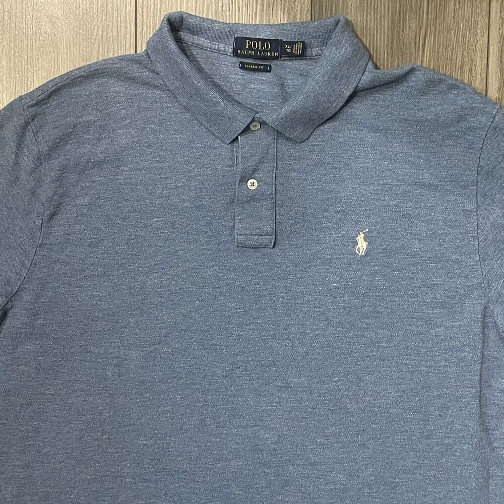 Polo Ralph Lauren Classic Fit Shirt Men's XL Blue Golf Business Short Sleeve